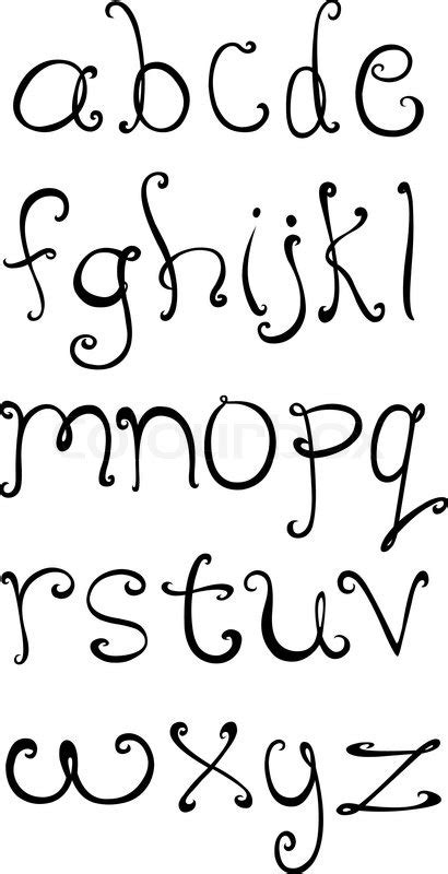 Last active oct 1, 2017. Curly small letters | Stock Vector | Colourbox