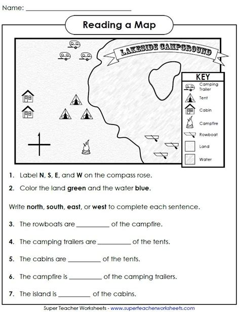 4th Grade Basic Map Skills Worksheets Worksheet Smart