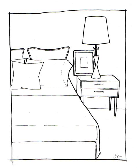 Rachel May Designs Bedroom Sketch