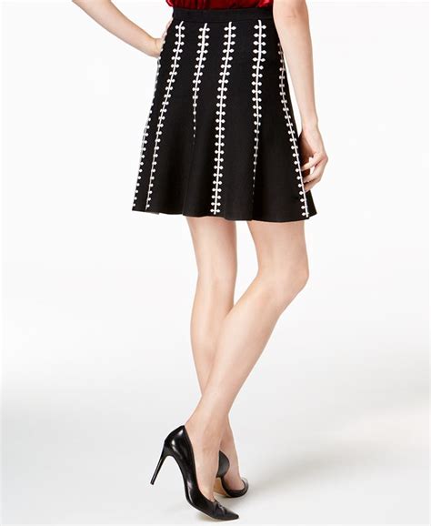 Olivia And Grace Jacquard Flared Skirt Created For Macys And Reviews