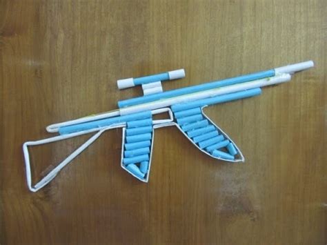 All you need is a couple. How to Make a Paper AK-47 Gun That Shoots - With Trigger ...