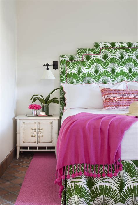 Bold Green And Pink Living And Bedroom Interiors By Color