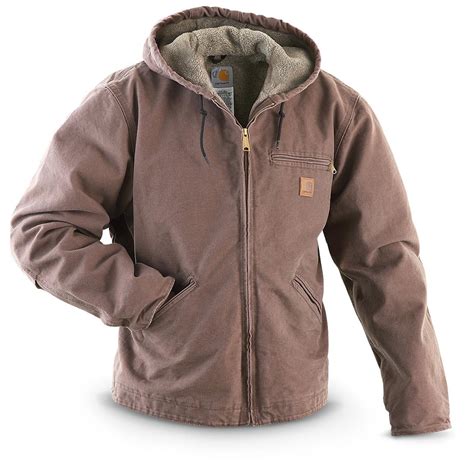 Carhartt Hooded Sandstone Sierra Jacket 215190 Insulated Jackets