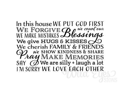 In This House We Put God First We Forgive Living Room Subway Etsy Canada