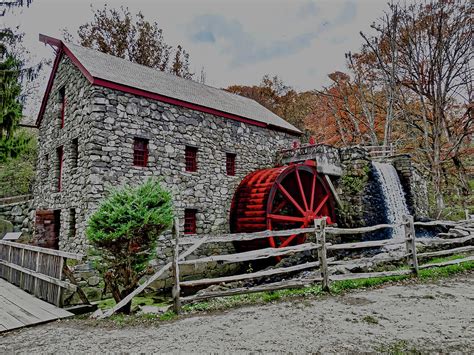 Grist Mill In Fall Photograph By Bill Dussault Fine Art America