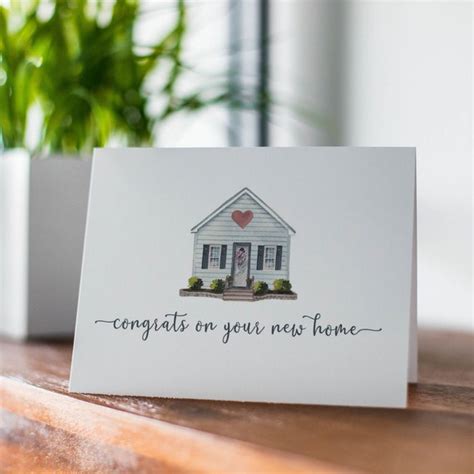New Home Card Congrats On Your New Home Housewarming T Etsy