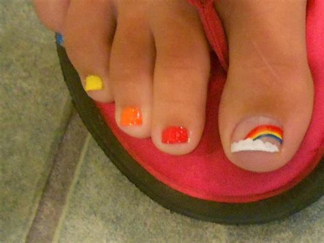 Rainbow Toe Nail Art By Misty Naild It Pinterest