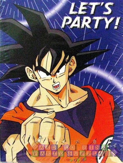 Party decoration ideas, nice gifts, crafts and more. DRAGON BALL Z INVITATIONS (8) ~ Anime Birthday Party ...