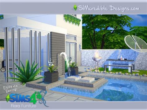 The Sims Resource Flora Outdoor Set By Simcredible Design Sims 4