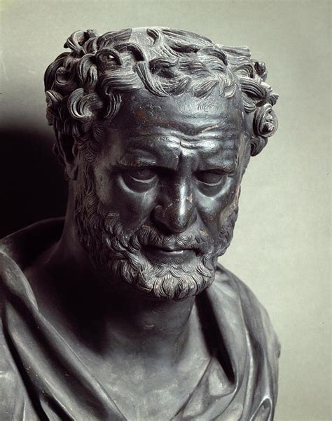Bust Of Democritus Bronze Photograph By Greek School