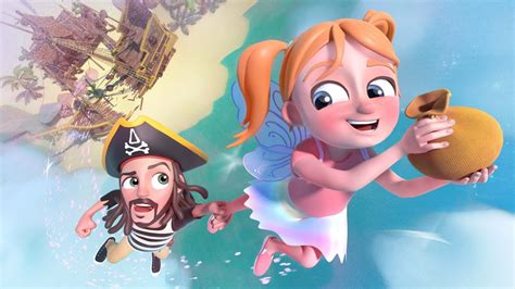 Pirate Island Adley Cartoon Pirate Vs Fairy In A Beach Battle For