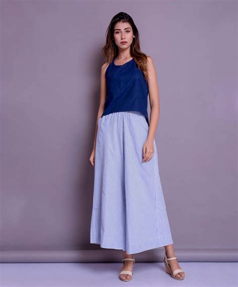 Casual Palazzo Pants For Women Striped Palazzo Pants With Waistband