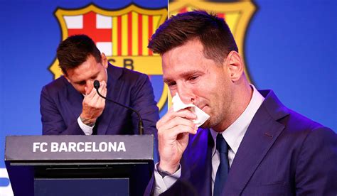 Watch Messi Breaks Down In Tears As He Confirms Barcelona Exit In