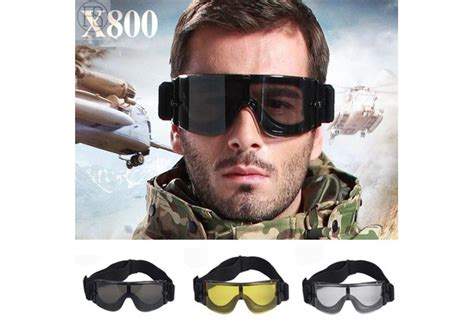 X800 Military Goggles 3 Lenses Tactical Army Sunglasses Paintball Airsoft Huntin Shop Only