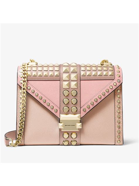 Receive free delivery and returns on every order. MICHAEL Michael Kors Whitney Large Studded Saffiano ...