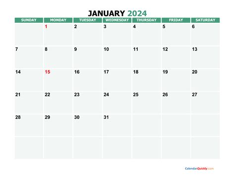 Monthly 2024 Printable Calendar Calendar Quickly