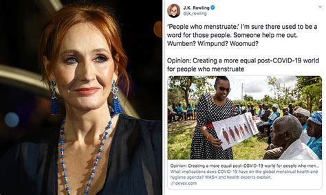 j k rowling is accused of transphobia again over controversial comment about menstruation