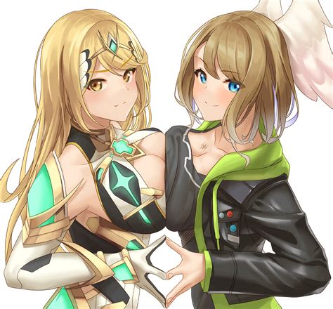 Mythra And Eunie Xenoblade Chronicles And 2 More Drawn By White Paka