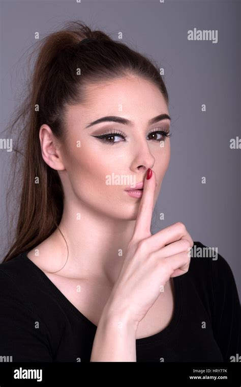 Fingers To Lips Hi Res Stock Photography And Images Alamy