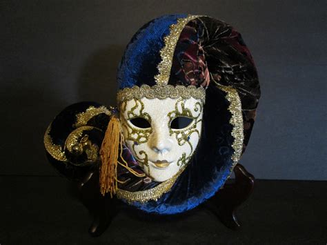Vintage Venetian Carnival Mask By Vincenzo Manzini