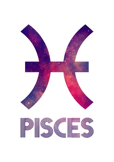 Pisces Zodiac Star Sign Horoscope Symbol Galaxy By LochnessStudio Pisces Zodiac Zodiac Star