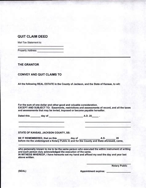 Quit Claim Deed Template Free Download Classles Democracy
