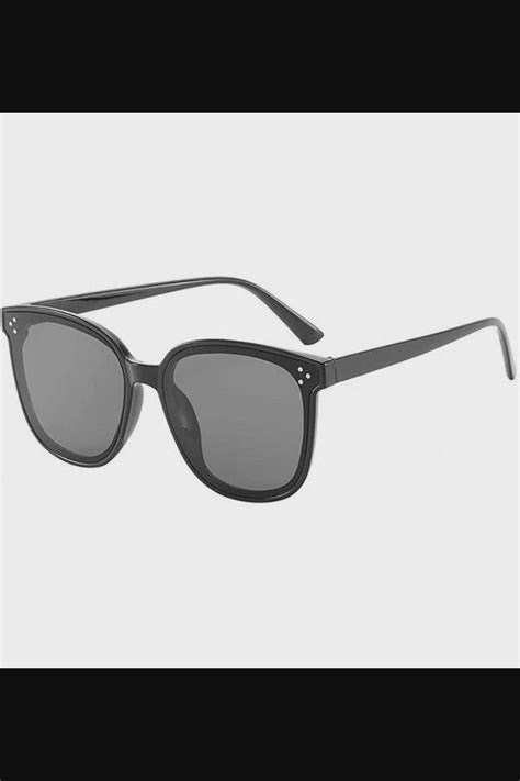 vintage polarized sunglasses for women oversized square metal frame retro fashion shades black