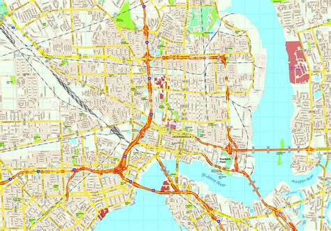 Jacksonville Map Eps Illustrator Vector City Maps Usa America Eps