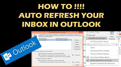 How To Auto Refresh Your Inbox In Outlook การเขียนโปรแกรมการเรียนรู้