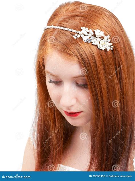 Redhead Bride Stock Photo Image Of Expression Bright