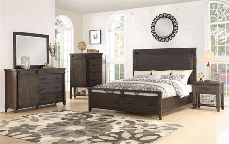 Holland House Furniture 3pc Montana Queen Panel Storage Bed Set
