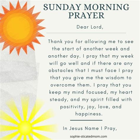 7 Morning Prayers For Each Day Of The Week Sophie Sticatedmom
