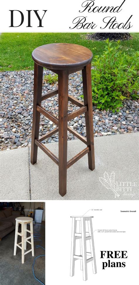 Build Your Own Round Top Bar Stools With This Simple Step By Step Diy