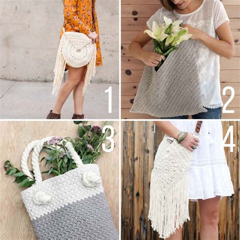 Lacy, Yet Sturdy Crochet Shoulder Bag - Free Tote Bag Pattern + Tutorial