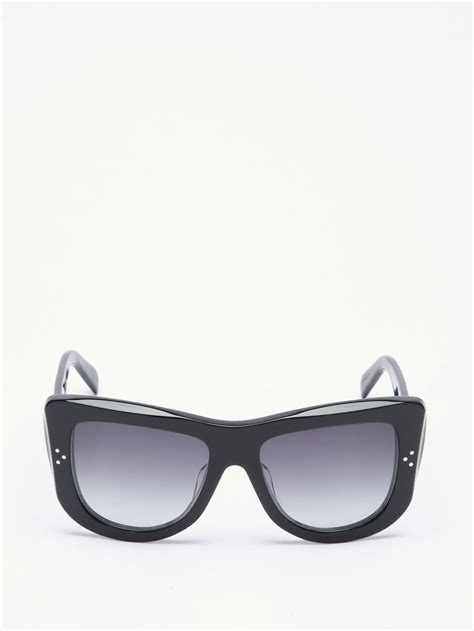 Oversized D Frame Acetate Sunglasses Black Celine Eyewear