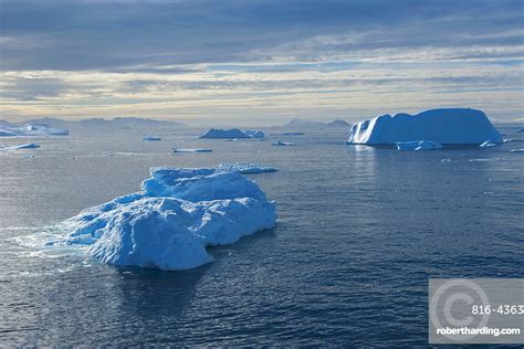 Huge Icebergs In Cierva Cove Stock Photo