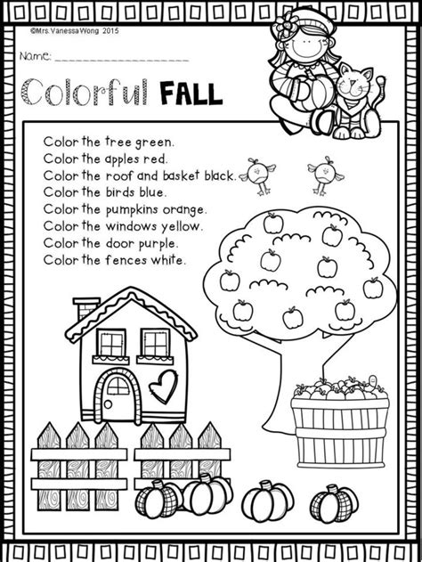 Free Printable Fall Worksheets For 3rd Grade