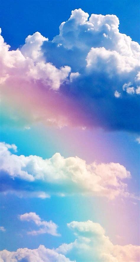 Rainbows Cloud Wallpaper Clouds Sky Aesthetic
