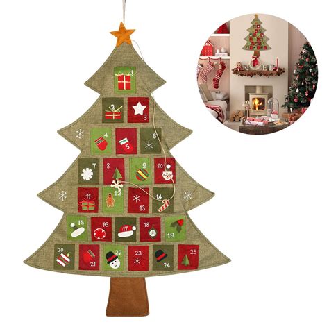 Reactionnx Felt Christmas Advent Calendar Countdown To Xmas Tree