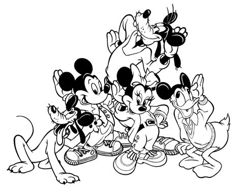 Free Coloring Page Mickey Mouse And Friends Quality Coloring Home