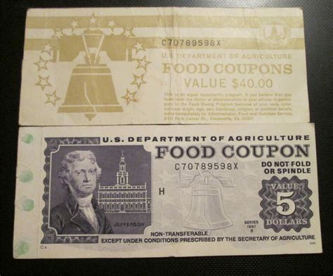Some food stamps users have reported being taxed on their coupons. $30 USDA Incomplete Food Coupons Real Vintage Food Stamps ...