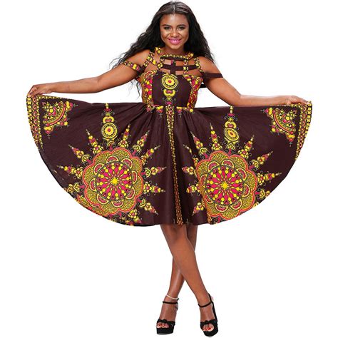 Shenbolen Women Dress Summer 2018 New Style Traditional African Dashiki