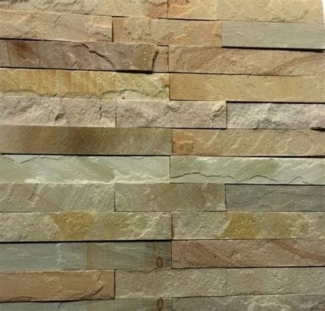 Natural Mint Sandstone Wall Cladding Tiles Thickness 12 To 15 Mm