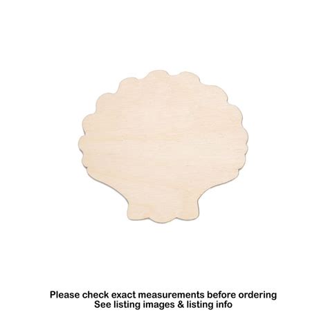 Clam Shell Blank Wood Cutout Seashells Wood Decor Nautical Etsy In