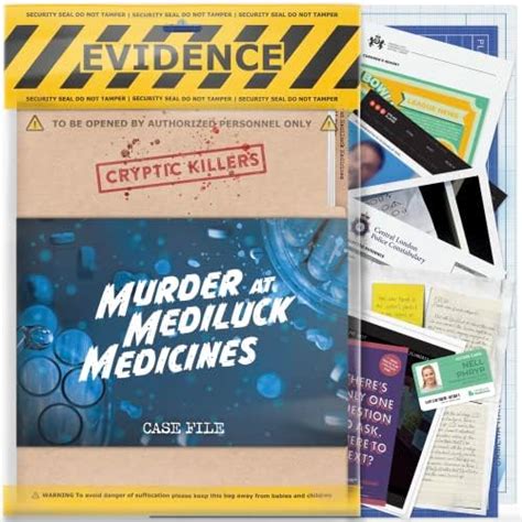 Unsolved Murder Mystery Game Cold Case Files Investigation Cryptic
