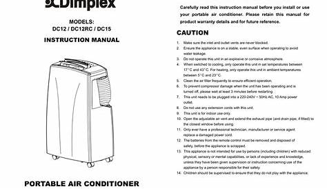 Dimplex GDC12RCBA User manual | Manualzz