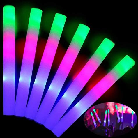 32 Pcs Giant 16 Inch Foam Glow Sticks Mardi Gras Party Supplies Favors