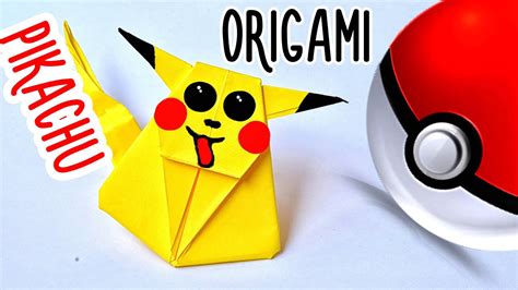 Pikachu Origami Paper Pokemon Youtube