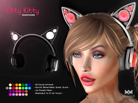 Second Life Marketplace Majestix Kitty Ears Headphones Boxed