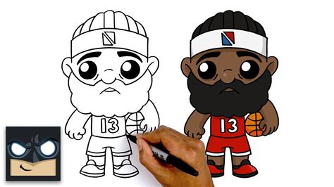 How To Draw James Harden 🏀 Houston Rockets Youtube